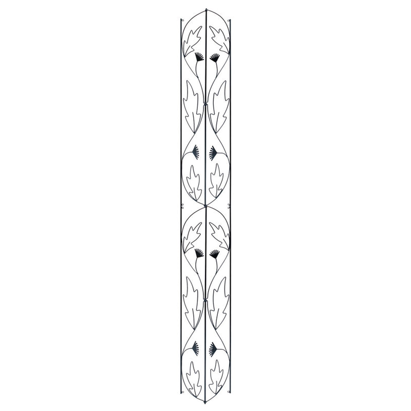 ACHLA Downspout Trellis 92in Tall | Traditional Wrought Iron Black Powdercoat | Garden Bed & Potted Plant Vertical Support | Model FT-47