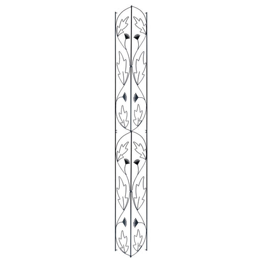 ACHLA Downspout Trellis 92in Tall | Traditional Wrought Iron Black Powdercoat | Garden Bed & Potted Plant Vertical Support | Model FT-47