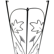 ACHLA Downspout Trellis 92in Tall | Traditional Wrought Iron Black Powdercoat | Garden Bed & Potted Plant Vertical Support | Model FT-47