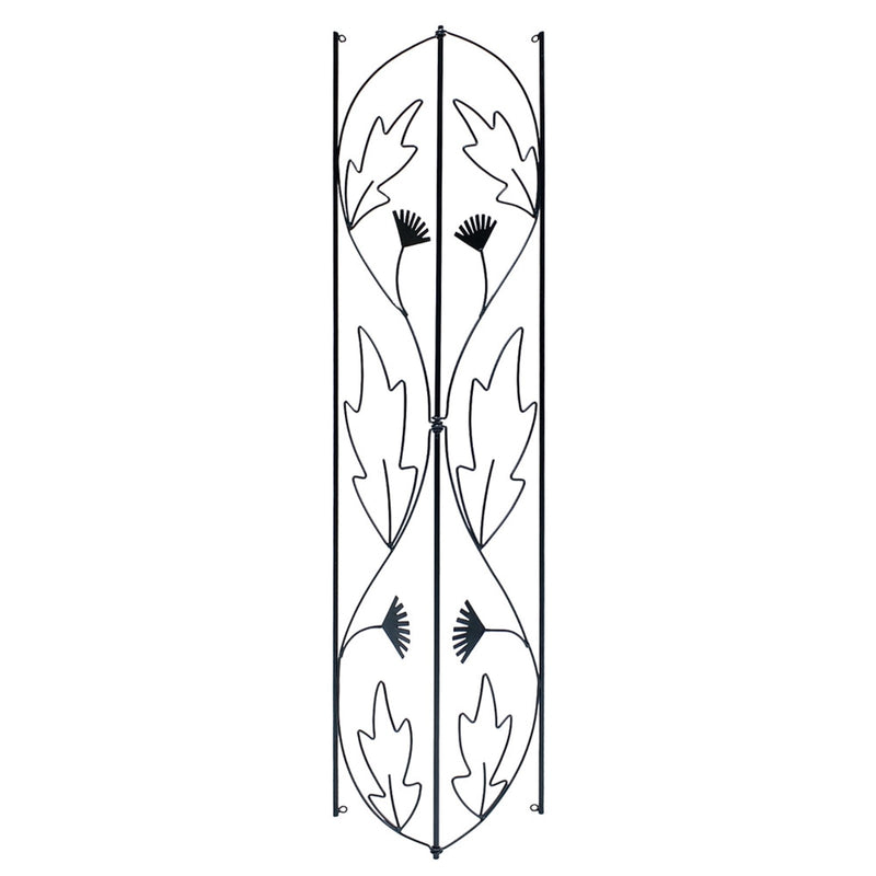 ACHLA Downspout Trellis 92in Tall | Traditional Wrought Iron Black Powdercoat | Garden Bed & Potted Plant Vertical Support | Model FT-47