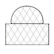 ACHLA Oxfordshire Trellis Set of 2 | Traditional Wrought Iron Black Powdercoat | Outdoor Garden Wall for Climbing Roses & Vines | Model FT-54