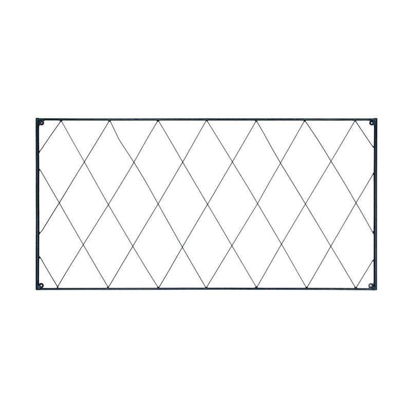 ACHLA Oxfordshire Trellis Extension 46in | Traditional Black Wrought Iron | Outdoor Wall Trellis for Roses & Climbing Vines | Model FT-54E