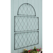 ACHLA Oxfordshire Trellis Extension 46in | Traditional Black Wrought Iron | Outdoor Wall Trellis for Roses & Climbing Vines | Model FT-54E