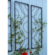 ACHLA Corona Trellis Set of 2 | Wrought Iron Black Powdercoat | Outdoor Garden Wall Support for Roses & Vines | 13.25 x 0.5 x 42 in Each | Model FT-55
