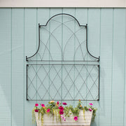 ACHLA Somerset Trellis Set of 2 | Wall-Mounted Wrought Iron Garden Trellis | 46 x 53 in, Black Powdercoat | For Roses, Clematis & | Model FT-56