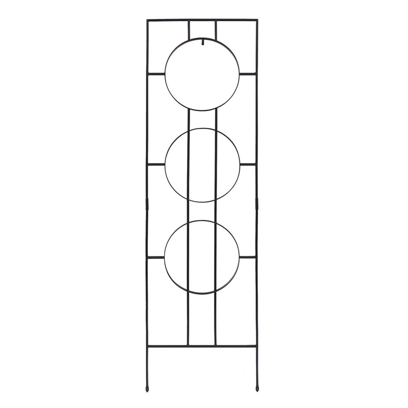 ACHLA Samsara Trellis 79.5in Tall Garden Trellis | Asian-Inspired Wrought Iron Black Powdercoat | Climbing Plants & Zen Garden Decor | Model FT-58