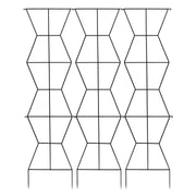 ACHLA Zigzag Screen Trellis 79.5in Wide | Modern Black Wrought Iron | Patio & Garden Green Screen | 79.5 x 26.5 x 84 in | Model FT-60