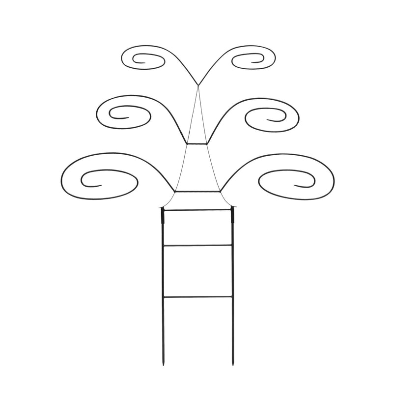 ACHLA Butterfly Trellis 49.75in H | Graphite Wrought Iron Garden Support | Outdoor Planter & Living Fence | 42 x 11 x 49.75 in | Model FT-61