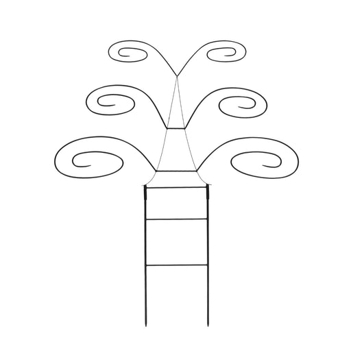 ACHLA Butterfly Trellis 49.75in H | Graphite Wrought Iron Garden Support | Outdoor Planter & Living Fence | 42 x 11 x 49.75 in | Model FT-61