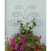 ACHLA Butterfly Trellis 49.75in H | Graphite Wrought Iron Garden Support | Outdoor Planter & Living Fence | 42 x 11 x 49.75 in | Model FT-61