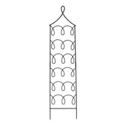 ACHLA Gingerbread Cottage Trellis 72in H | Black Wrought Iron | Outdoor Vertical Garden & Wall Climbing Plant Support | 18 x 72 x 0.5 in | Model FT-62