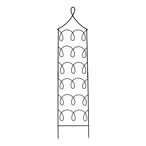 ACHLA Gingerbread Cottage Trellis 72in H | Black Wrought Iron | Outdoor Vertical Garden & Wall Climbing Plant Support | 18 x 72 x 0.5 in | Model FT-62
