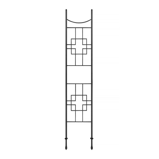 ACHLA Square-on-Squares 96in Slim Trellis | Wrought Iron Graphite Powdercoat | Garden & Patio Climbing Plant Support | Model FT-64