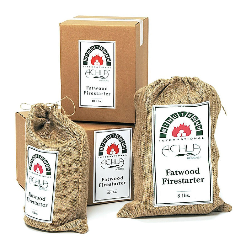 ACHLA Fatwood Refill Box 12 lb | Natural Pine Firestarter | Fireplace & Campfire Kindling | 12 x 12 x 12 in | Model FWR-12