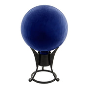 ACHLA 10in Gazing Globe | Blue Crackle Hand-Blown Glass | Garden & Patio Accent | 10 x 10 x 12 in | Model G10-BL-C