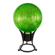ACHLA 10in Gazing Globe | Fern Green Crackle Glass | Garden & Patio Decor | 10 x 10 x 12 in | Model G10-FG-C