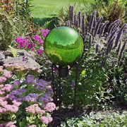 ACHLA 10in Gazing Globe | Fern Green Crackle Glass | Garden & Patio Decor | 10 x 10 x 12 in | Model G10-FG-C