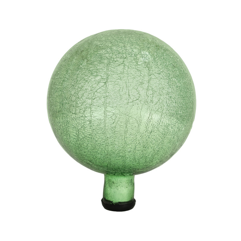 ACHLA G10 10in Gazing Globe | Crackle Light Green Hand-Blown Glass | Garden & Patio Accent | 10 x 10 x 12 in | Model G10-LG-C