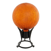ACHLA 10in Gazing Globe | Mandarin Crackle Glass | Garden & Patio Decor | 10 x 10 x 12 in | Model G10-M-C