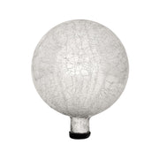 ACHLA 10in Gazing Globe | Silver Crackle Glass Garden Sphere | Outdoor Patio & Garden Decor | 10 x 10 x 12 in | Model G10-S-C