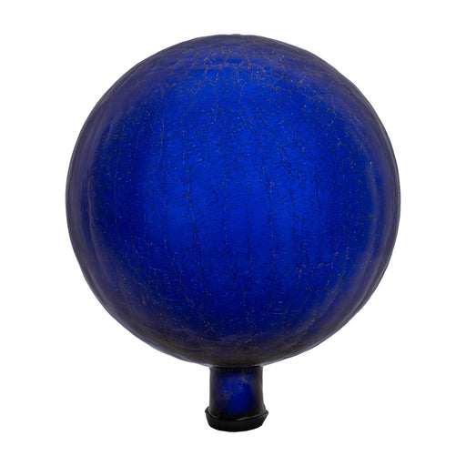 ACHLA 12in Gazing Globe | Blue Crackle Hand-Blown Glass | Garden & Patio Accent | 12 x 12 x 14 in | Model G12-BL-C