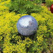 ACHLA 12in Gazing Globe | Blue Lapis Crackle Glass | Garden & Patio Accent | 12 x 12 x 14 in | Model G12-BLL-C