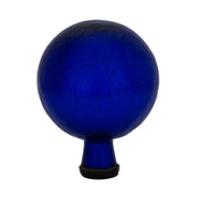 ACHLA 6in Gazing Globe | Crackle Blue Hand-Blown Glass | Garden & Patio Accent | 6 x 6 x 8 in | Model G6-BL-C