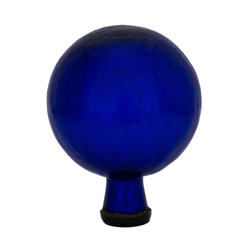 ACHLA 6in Gazing Globe | Crackle Blue Hand-Blown Glass | Garden & Patio Accent | 6 x 6 x 8 in | Model G6-BL-C