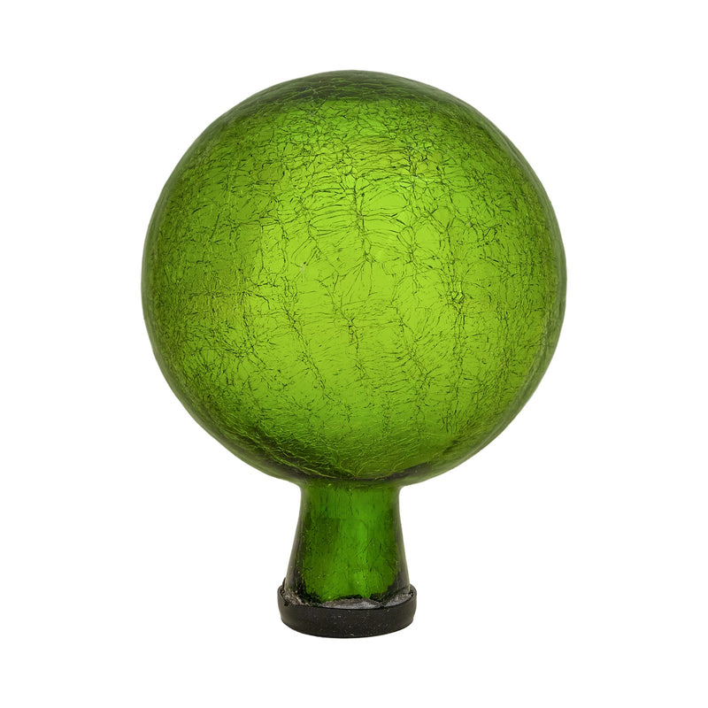 ACHLA 6in Gazing Globe | Fern Green Crackle Glass | Garden & Patio Accent | 6 x 6 x 8 in | Model G6-FG-C