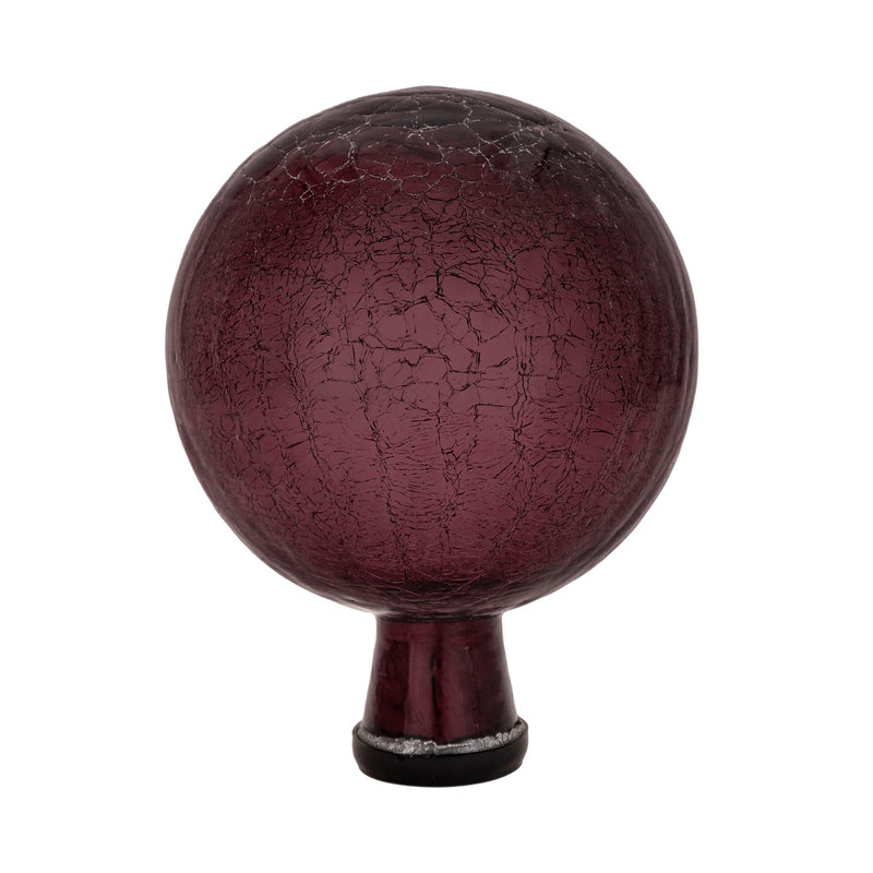 ACHLA 6in Gazing Globe | Crackle Plum Hand-Blown Glass | Garden & Patio Accent | 6 x 6 x 8 in | Model G6-PL-C