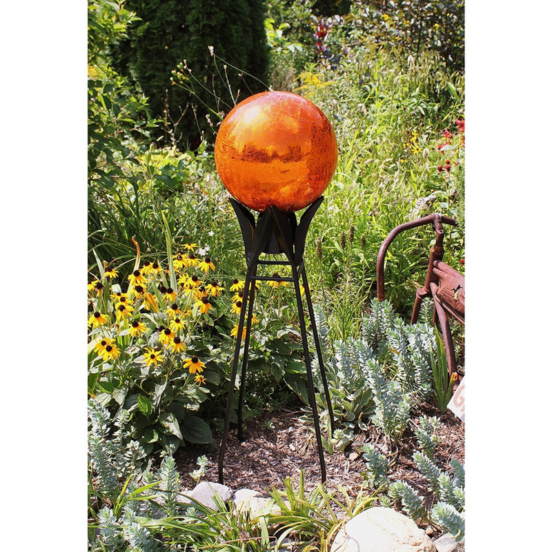 ACHLA Gazing Globe Stand 33in | Black Wrought Iron Garden Pedestal | Patio & Garden Display | 12 x 12 x 33 in | Model GBS-04
