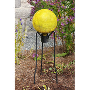ACHLA Gazing Globe Stand 25in H Spiked | Wrought Iron Black Powder Coat | Garden & Yard Display | 10 x 10 x 25 in | Model GBS-05