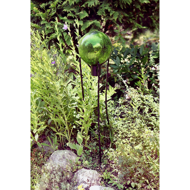 ACHLA Gazing Globe Stand 31in Spiked | Wrought Iron Black Powder Coat | Garden & Yard Decor | 12 x 12 x 31 in | Model GBS-06