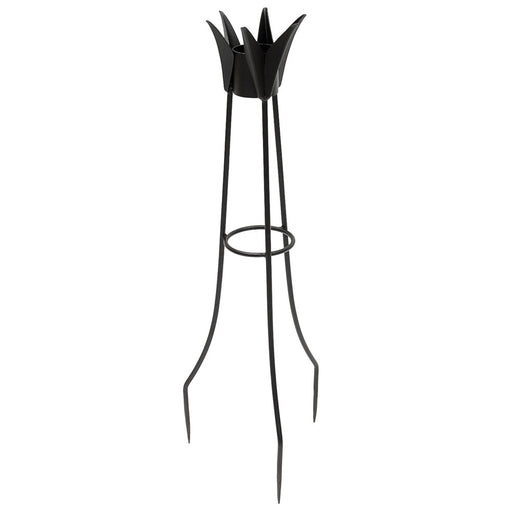 ACHLA Gazing Globe Stand 34in Spiked | Wrought Iron Black Powder Coat | Garden, Patio & Yard Decor | 34 x 13 x 13 in | Model GBS-08