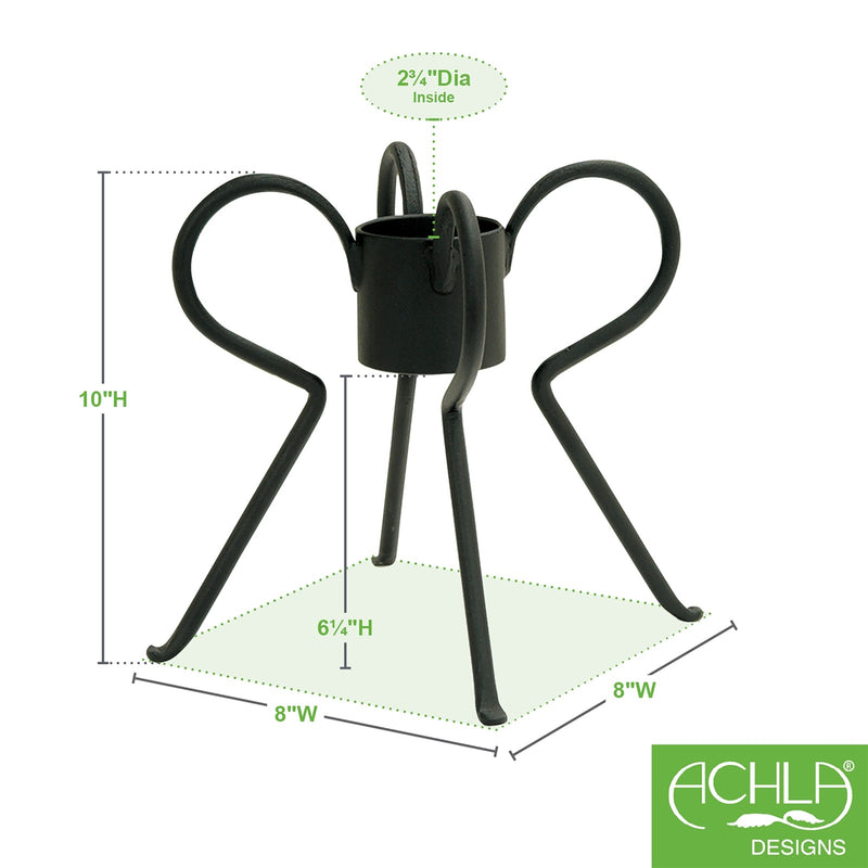 ACHLA Spider Stand Gazing Ball Stand | Wrought Iron Black Powder Coat | Garden & Patio Accent | 11 x 11 x 9 in | Model GBS-09
