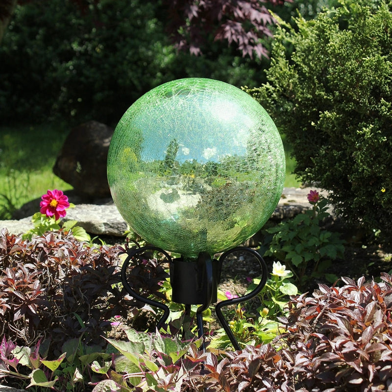ACHLA Spider Stand Gazing Ball Stand | Wrought Iron Black Powder Coat | Garden & Patio Accent | 11 x 11 x 9 in | Model GBS-09