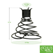 ACHLA Helix Stand | Wrought Iron Black Powder Coat Garden Ornament | Patio & Garden Display | 11 x 11 x 10.5 in | Model GBS-10