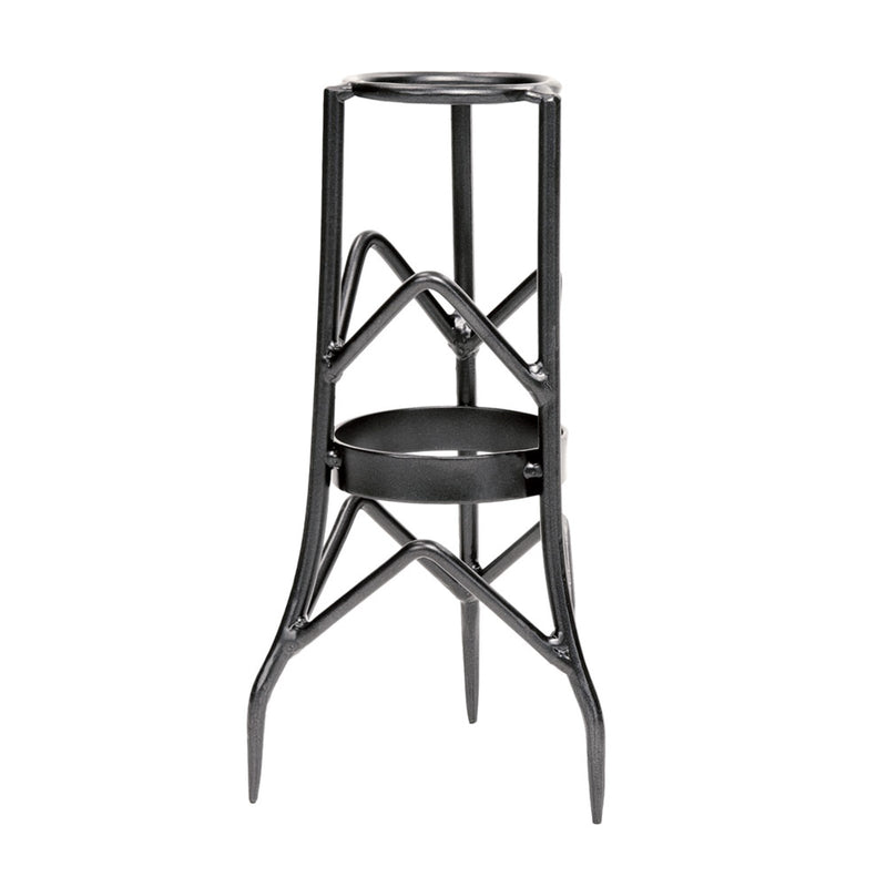 ACHLA Toad Stool Stand Small 7in W x 12.5in H | Wrought Iron Black Powder Coat | Garden & Patio Display Stand | 7 x 7 x 12.5 in | Model GBS-11