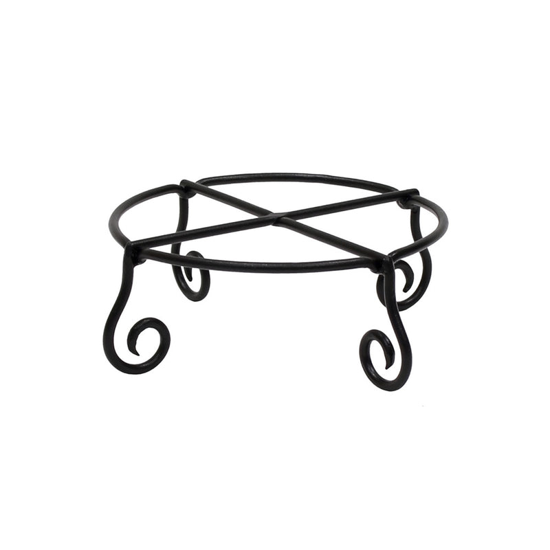 ACHLA Piazza 10in Plant Stand | Wrought Iron Black Powdercoat | Indoor & Outdoor Patio Plant Display | 12 x 12 x 4 in | Model GBS-23
