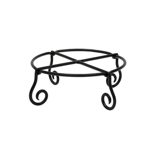ACHLA Piazza 10in Plant Stand | Wrought Iron Black Powdercoat | Indoor & Outdoor Patio Plant Display | 12 x 12 x 4 in | Model GBS-23