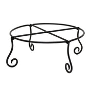 ACHLA Piazza 17in Plant Stand | Black Wrought Iron | Indoor & Outdoor Patio Decor | 17 x 17 x 6 in | Model GBS-24