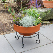 ACHLA Piazza 17in Plant Stand | Black Wrought Iron | Indoor & Outdoor Patio Decor | 17 x 17 x 6 in | Model GBS-24