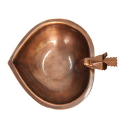ACHLA Heart Shaped Birdbath with Rail Mount Bracket | Antique Copper Stainless Steel and Wrought Iron | Porch, Balcony & Deck | Model HBB-01-RM