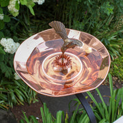 ACHLA Hummingbird Birdbath | Rail Mount Bracket Black Powdercoat | Porch & Deck Garden Decor | 20 x 14 x 17 in | Model HBBB-01-RM