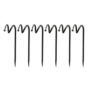 ACHLA Ball End Hose Guard 6-Pack | Wrought Iron Graphite Powdercoat | Garden Bed & Pathway Guide | 14 in H | Model HG-01-6