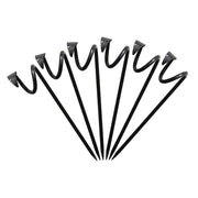 ACHLA Leaf End Hose Guard 6-Pack | Wrought Iron Graphite Powdercoat | Garden Bed & Pathway Guide | 14 in H | Model HG-02-6