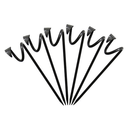 ACHLA Leaf End Hose Guard 6-Pack | Wrought Iron Graphite Powdercoat | Garden Bed & Pathway Guide | 14 in H | Model HG-02-6
