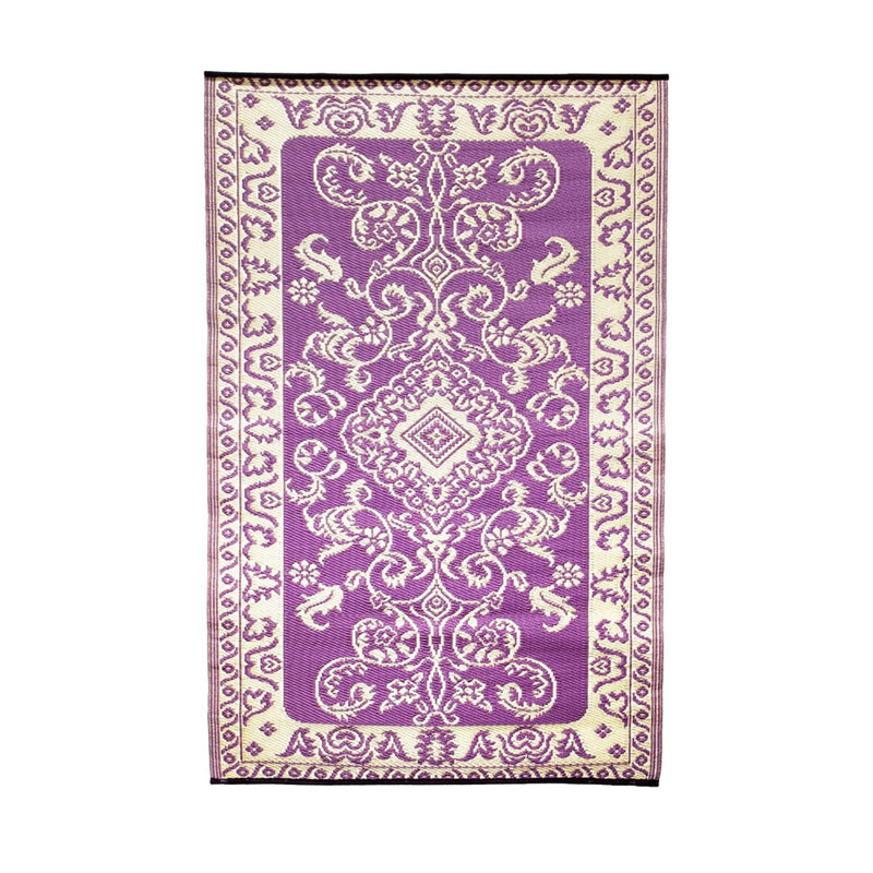 ACHLA Tracery 4 x 6 ft Floor Mat | Woven Polypropylene Violet | Indoor & Outdoor Entryway & Kitchen | 48 x 72 x 0.25 in | Model K-00970
