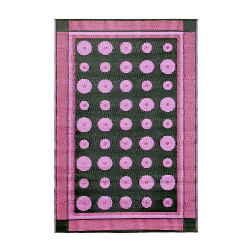 ACHLA Dots 4 x 6 ft Floor Mat | Woven Polypropylene Berry | Indoor & Outdoor Entryway & Kitchen | 48 x 72 x 0.25 in | Model K-131