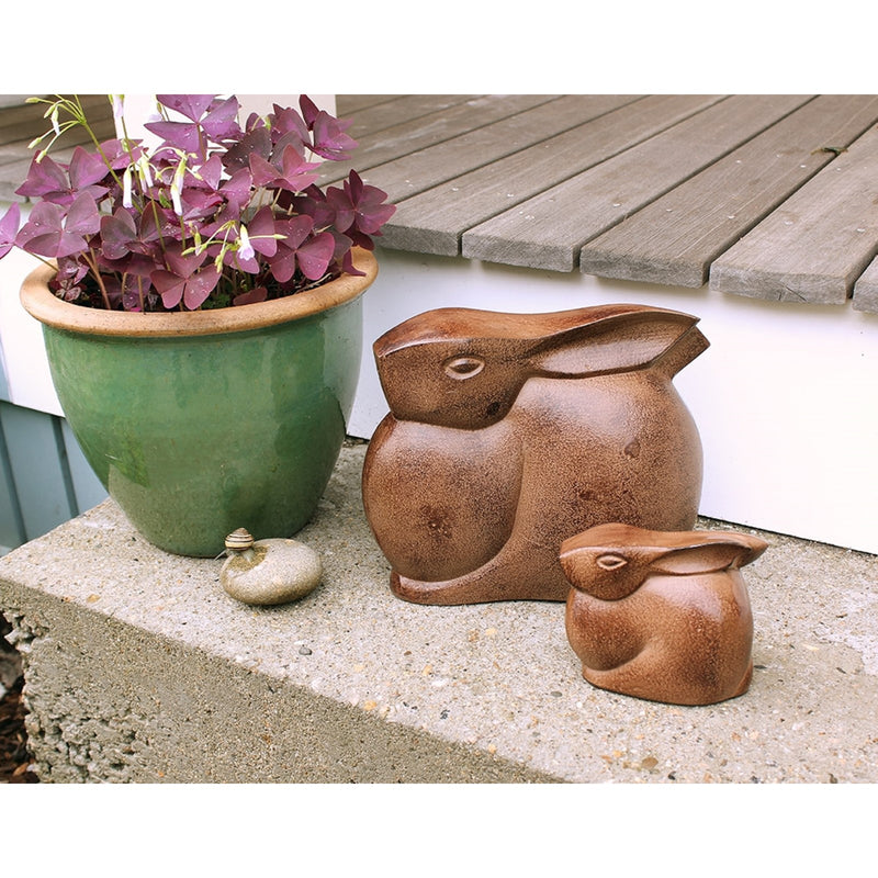 ACHLA Moon Bunny Small | Cast Aluminum Antique Bronze Finish | Garden & Patio Decorative Accent | 4.125 x 2 x 3.75 in | Model MNB-01